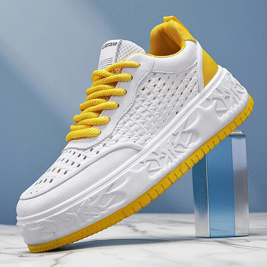Damen Sportliche Sneakers mit atmungsaktivem Obermaterial und robuster Laufsohle EB