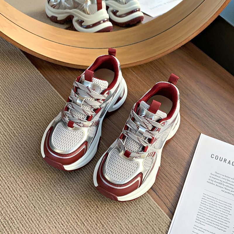 Damen Sportliche Sneakers mit atmungsaktivem Obermaterial und stoßdämpfender Sohle EB
