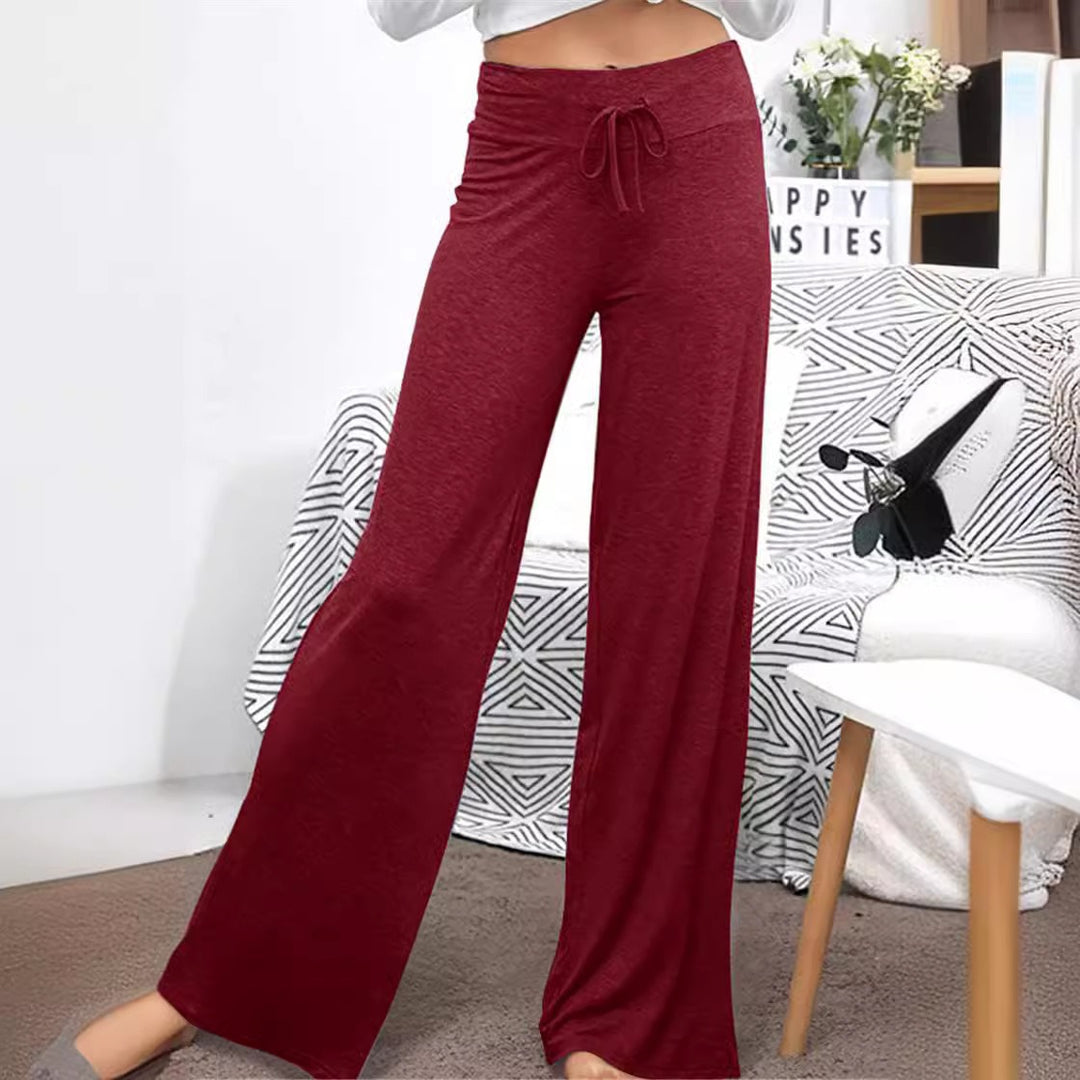 Damen Weite Freizeithose mit Kordelzug und lockerer Passform EB