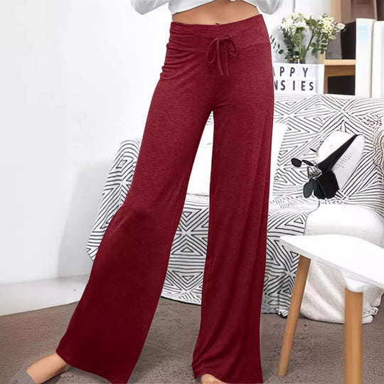 Damen Weite Freizeithose mit Kordelzug und lockerer Passform EB