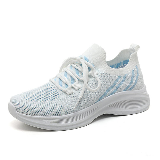 Damen sportliche Sneakers mit atmungsaktiver Mesh-Oberfläche und dämpfender Laufsohle EB