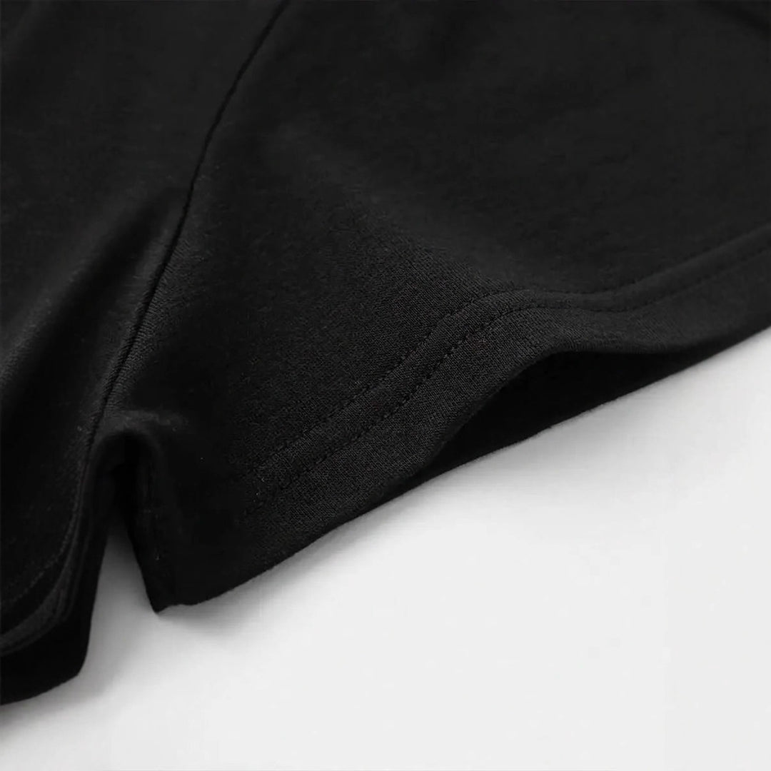 Damen T-Shirt mit kreativem Schriftzug und eleganten Perlenakzenten EB