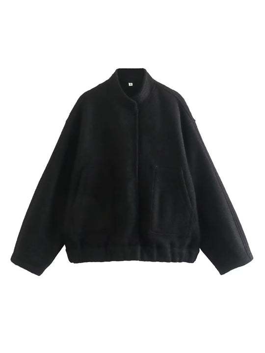 Damen Übergangsjacke mit modernem Stoffmix und praktischen Taschen EB