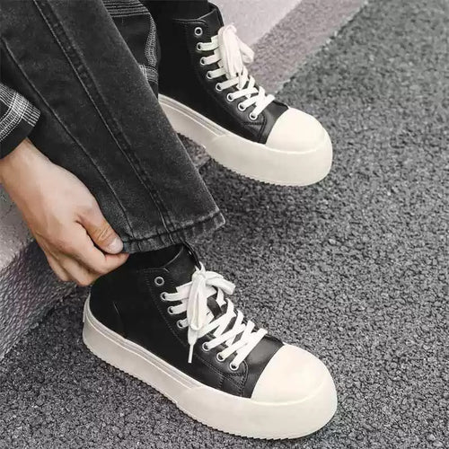 Damen Hochschaft Sneakers mit stylischem Plateau und robustem Obermaterial EB