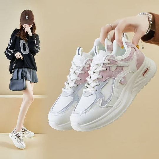 Damen Sportliche Sneakers mit atmungsaktiver Netzstruktur und rutschfester Sohle EB