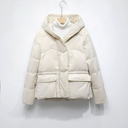 Damen Wintersteppjacke mit stylishen Taschen und Kapuze EB