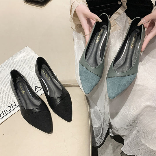 Damen nan spitze Schlupfhalbschuhe im Materialmix mit ergonomischem Komfortfußbett und flexibler Profillaufsohle EB