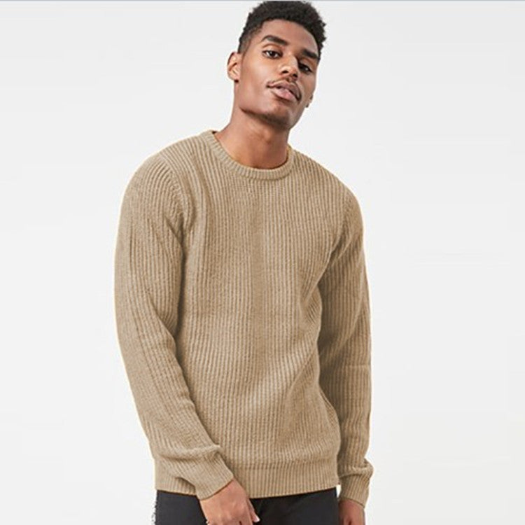 Herren Grobstrickpullover mit strukturiertem Rippdesign und lässiger Passform EB