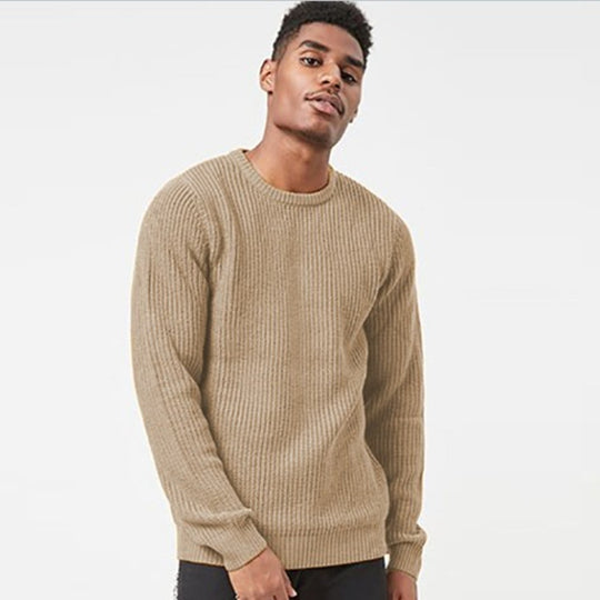 Herren Grobstrickpullover mit strukturiertem Rippdesign und lässiger Passform EB