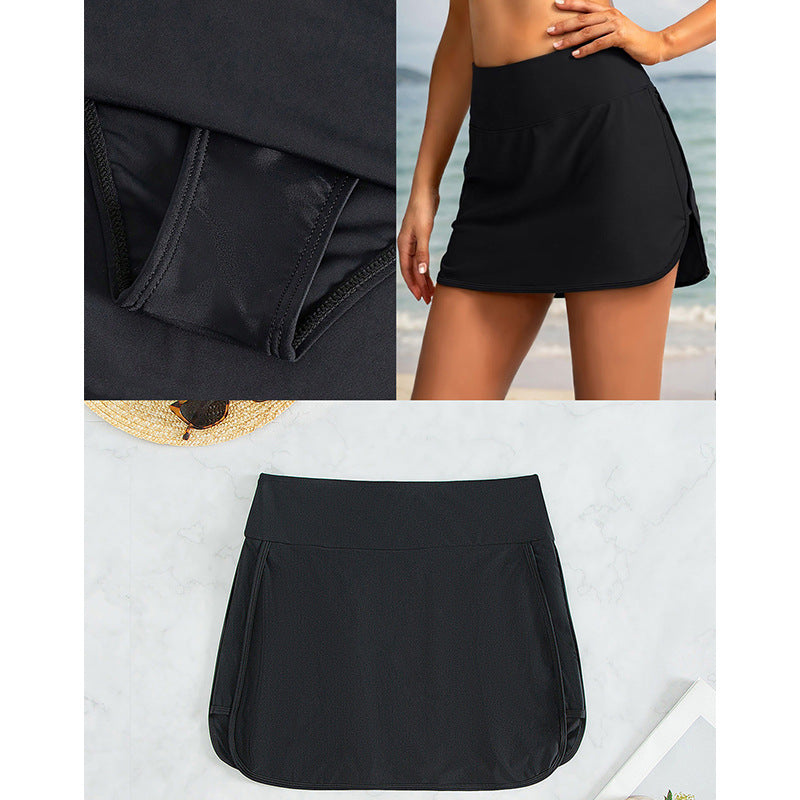 Damen Bade-Rock mit eleganten Rüschendetails EB