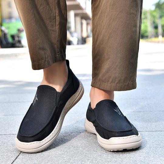 Herren Slip-On Komfortschuhe mit atmungsaktiver Oberflächenstruktur EB