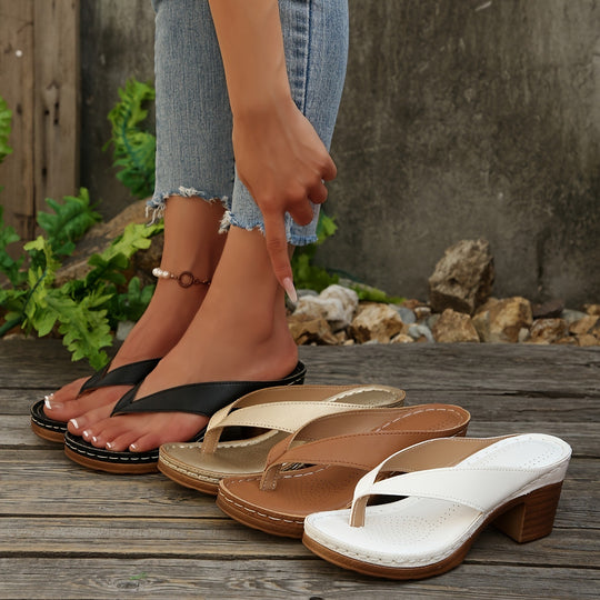 Damen Keil-Sandalen mit modernen Riemen EB