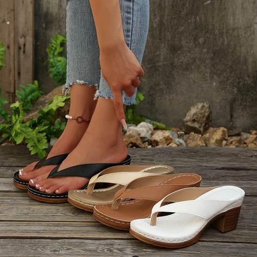 Damen Keil-Sandalen mit modernen Riemen EB