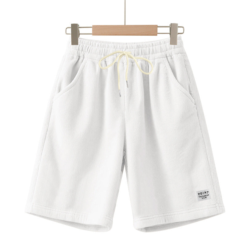Herren nan knielange Lounge-Shorts im Rippenstrukturjersey mit elastischem Kordelzugbund und aufgesetzten Eingrifftaschen EB