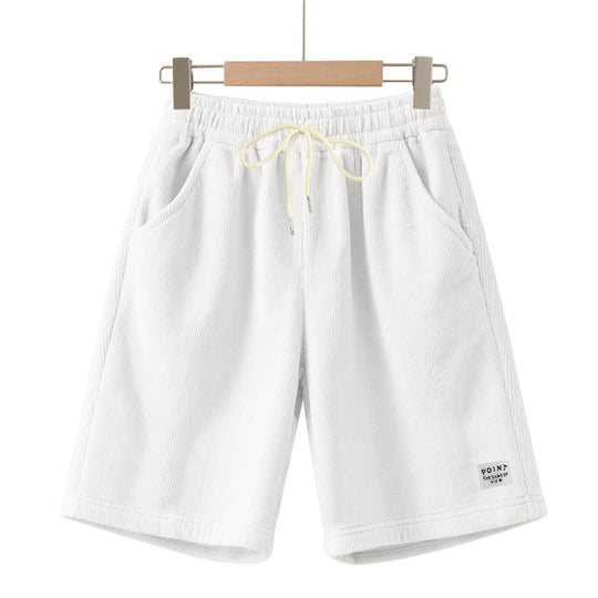 Herren nan knielange Lounge-Shorts im Rippenstrukturjersey mit elastischem Kordelzugbund und aufgesetzten Eingrifftaschen EB