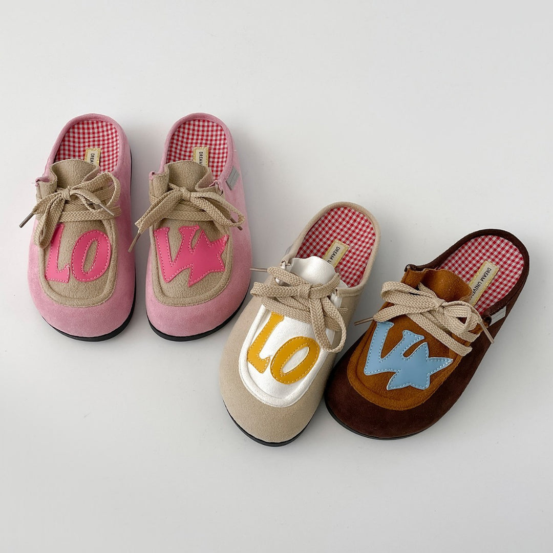 Damen modische Schnürschuhe mit ausgefallenem LOVE-Design EB