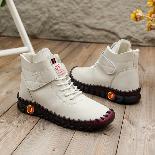 Damen klassische Schnürstiefel mit funktionalem Design und hochwertiger Lederausstattung EB