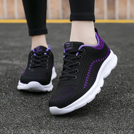 Damen Sportliche Lauf-Sneaker mit atmungsaktivem Gewebe und dämpfender Sohle EB