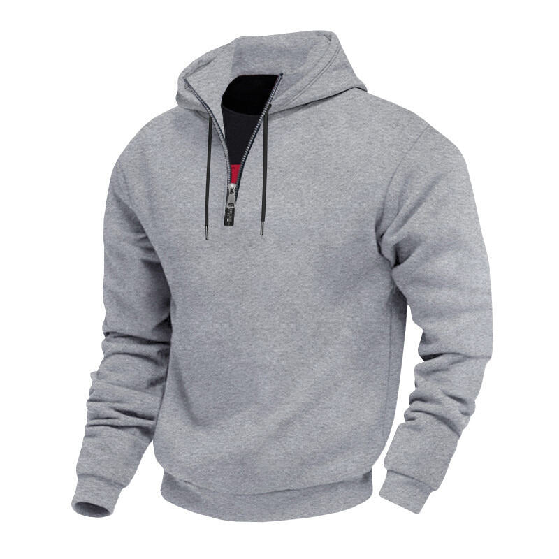 Herren Sweatshirt mit Reißverschluss und hohem Kragen EB