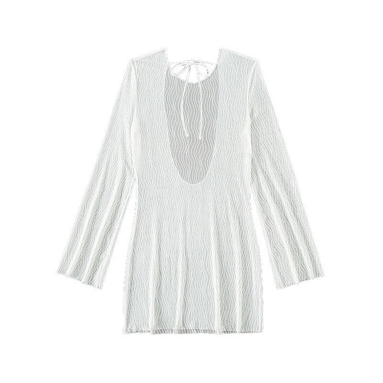 Damen Strandkleid mit elegantem Wellenmuster EB
