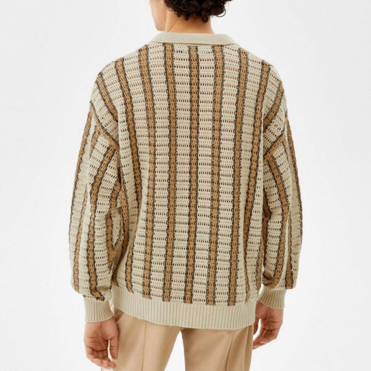 Herren Strickjacke mit eleganter Lochmuster-Optik und praktischen Knöpfen EB