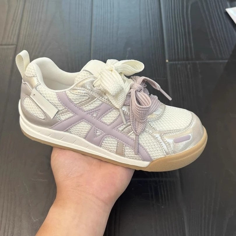 Damen Sportliche Atmungsaktive Sneakers mit einzigartigem Design und bequemen Schnürsenkeln EB