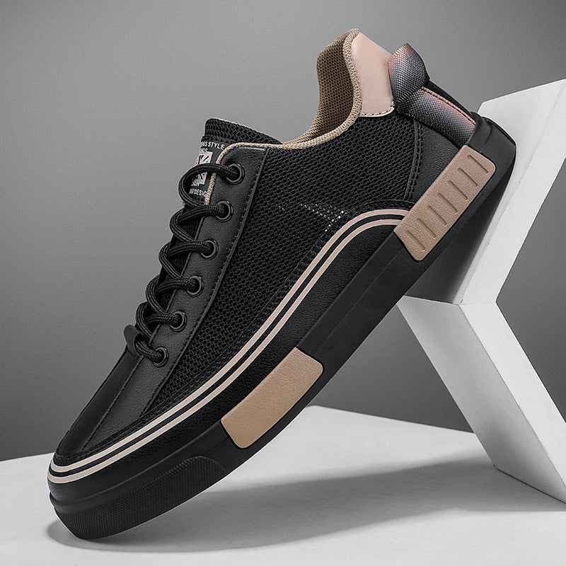 Unisex leichte Retro-Cupsohlen-Sneaker mit atmungsaktivem Mesh, gepolstertem Komfortfußbett und griffiger Gummilaufsohle EB