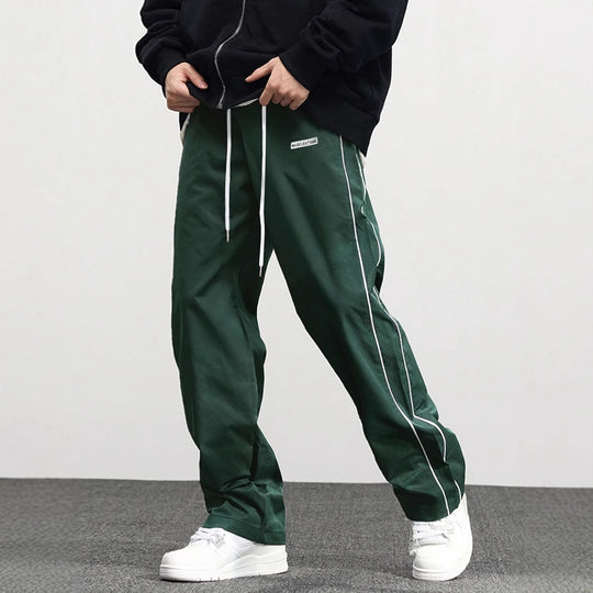 Herren Hochwertige Freizeithose mit verstellbarem Bund und seitlichen Streifen EB