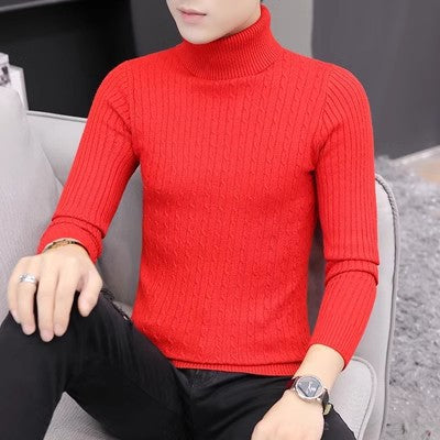 Damen Strickpullover mit hohem Kragen und Rippenmuster EB