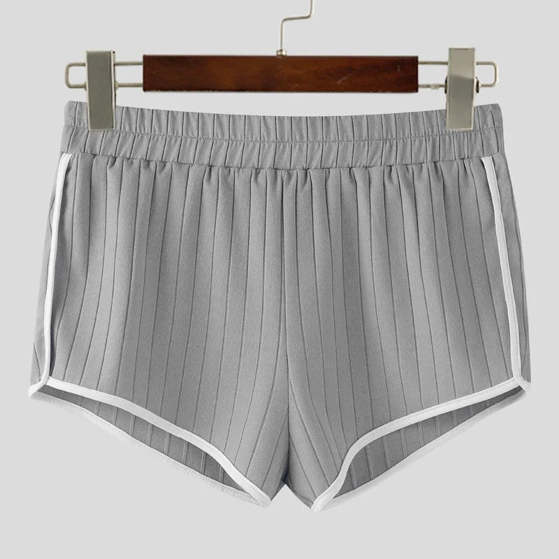 Damen nan plissierte Freizeit-Shorts mit elastischem Komfortbund und Kontrastpaspel EB
