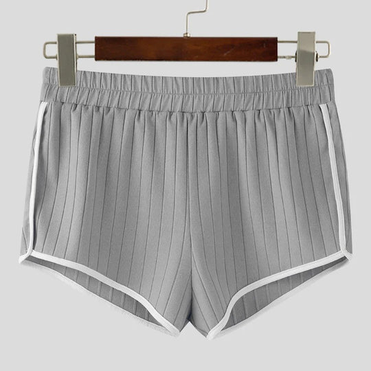Damen nan plissierte Freizeit-Shorts mit elastischem Komfortbund und Kontrastpaspel EB