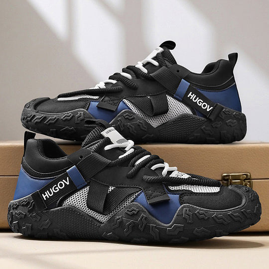 Herren Multimaterial-Trekkingsneaker mit verstärkter Zehenkappe, gepolsterter Fersenstütze und griffiger Offroad-Sohle EB
