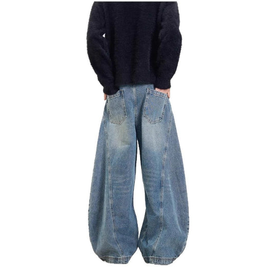 Damen Weit geschnittene Jeanshose EB
