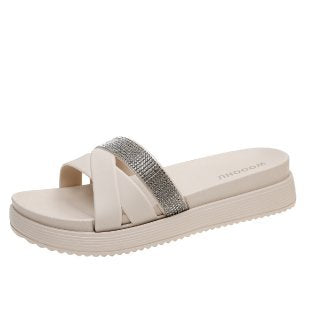 Damen Komfort-Sandalen mit funkelndem Riemen EB