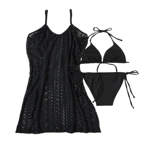 Damen Strandschcover mit eleganter Spitze und raffinierten Details EB