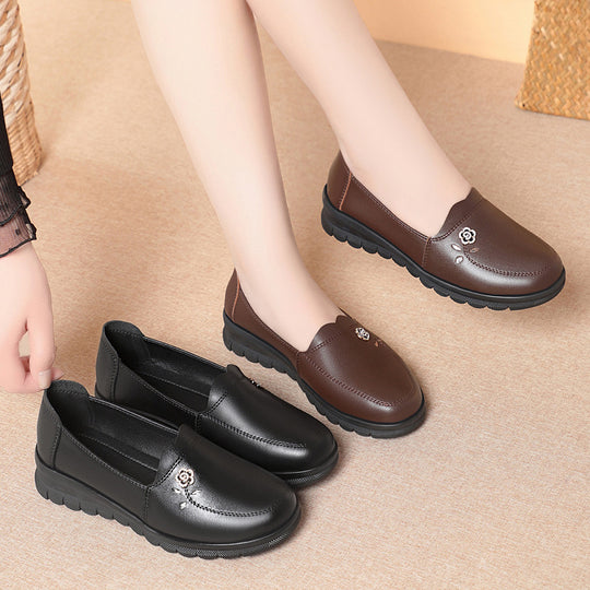 Damen Elegante Slipper mit floralem Schmuckdetail und rutschfester Sohle EB