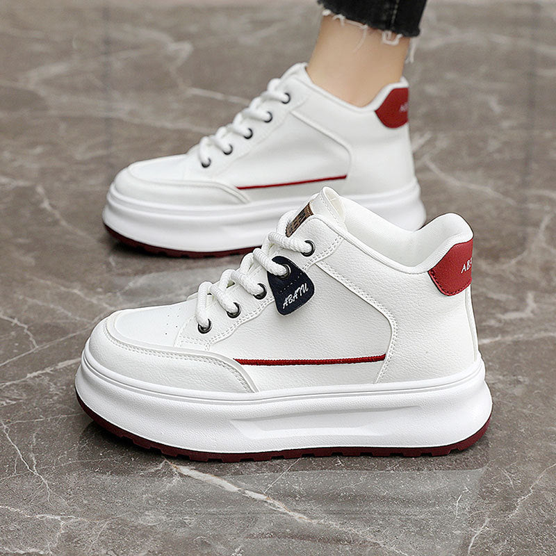 Damen modische High-Top Sneaker mit dämpfender Sohle und atmungsaktiver Obermaterialstruktur EB