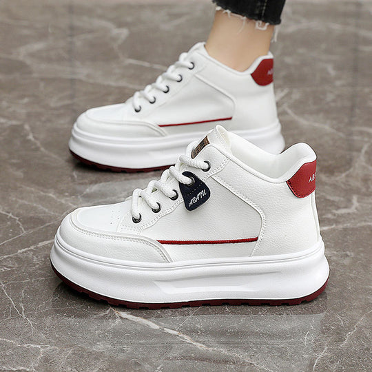 Damen modische High-Top Sneaker mit dämpfender Sohle und atmungsaktiver Obermaterialstruktur EB