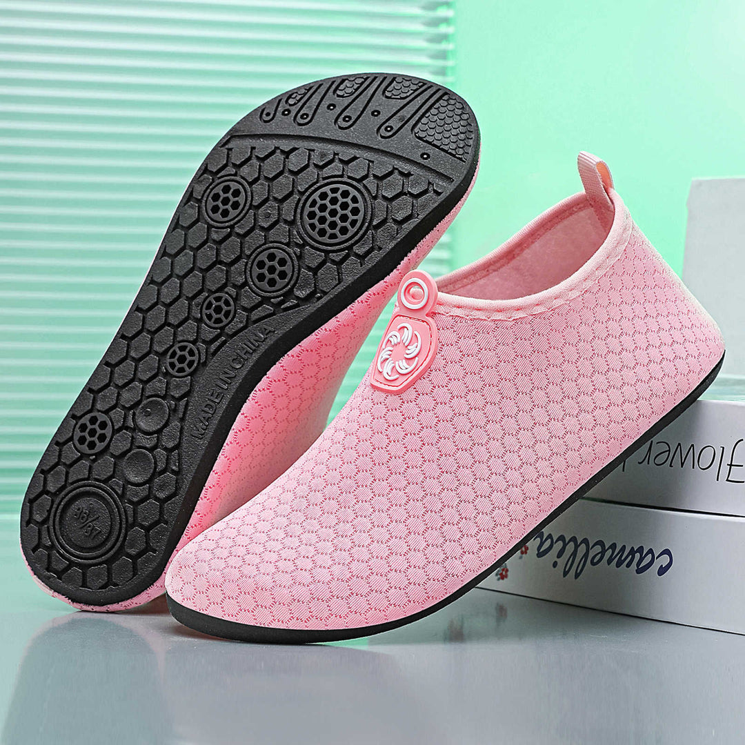 Damen nan leichter gestrickter Wasserschuh Slip-On mit nahtlosem Sockenschaft und rutschfester Gummisohle EB