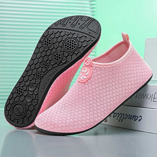 Damen nan leichter gestrickter Wasserschuh Slip-On mit nahtlosem Sockenschaft und rutschfester Gummisohle EB