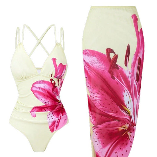 Damen Badeanzug mit elegantem Blumenprint EB