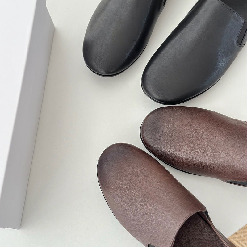 Damen Bequeme und elegante Slipper aus hochwertigem Leder EB