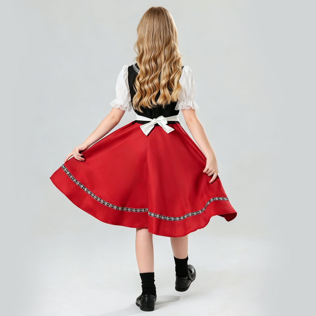 Mädchen Dirndl Kostüm mit Spitzeneinsatz EB