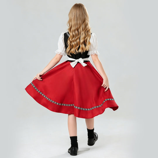 Mädchen Dirndl Kostüm mit Spitzeneinsatz EB