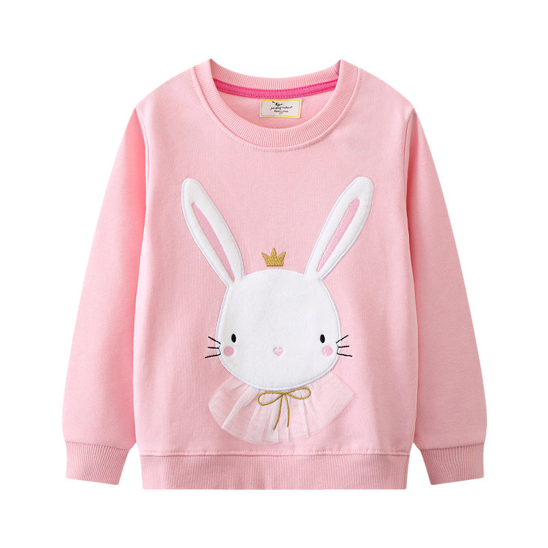 Mädchen Sweatshirt mit niedlichem Hasenmotiv EB