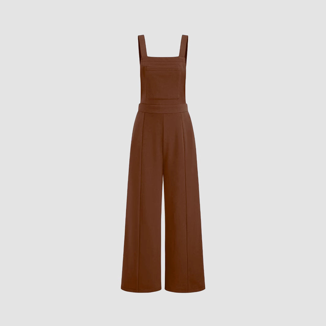 Damen Overall mit weitem Bein und praktischen Taschen EB