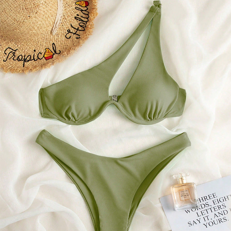 Damen Dreiecks-Bikini mit asymmetrischem Design EB