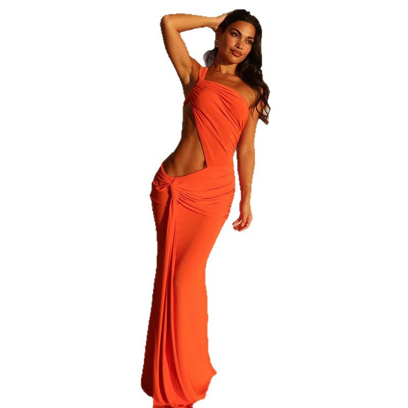 Damen Elegantes Minikleid mit seitlichem Cut-Out und raffinierten Raffung EB