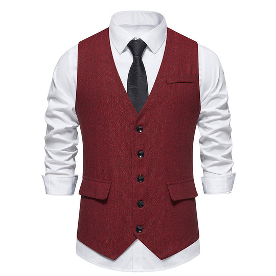 Herren elegante Weste mit feinen Knopfdetails EB