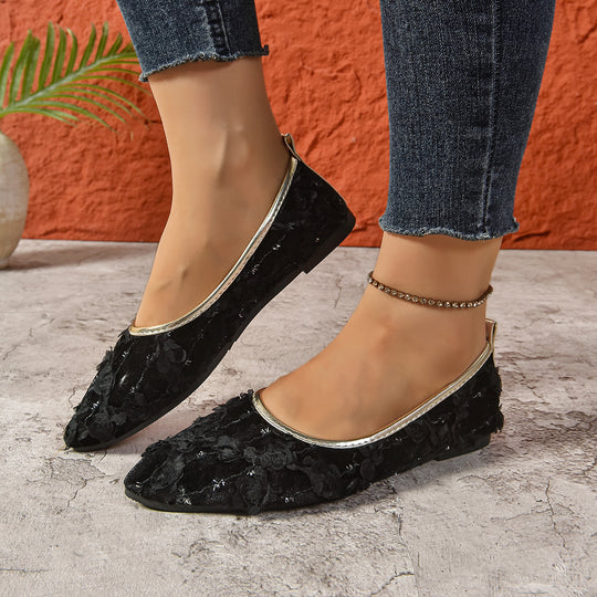 Damen elegante Ballerinas mit buntem Design EB